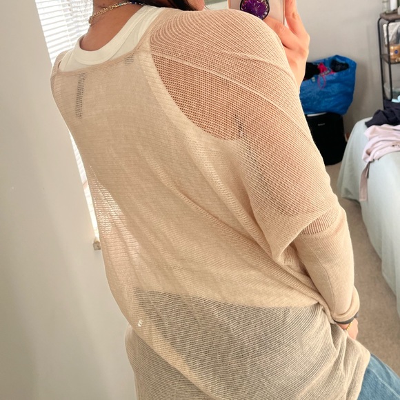 ALLSAINTS ITAT LEV SHRUG CARDIGAN IN CREAM (small!) - Picture 5 of 13